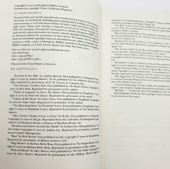 3/$12 The Best American Short Stories 2001 Book - Picture 6 of 8